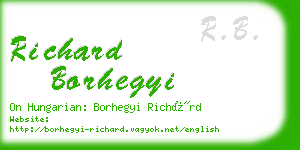 richard borhegyi business card